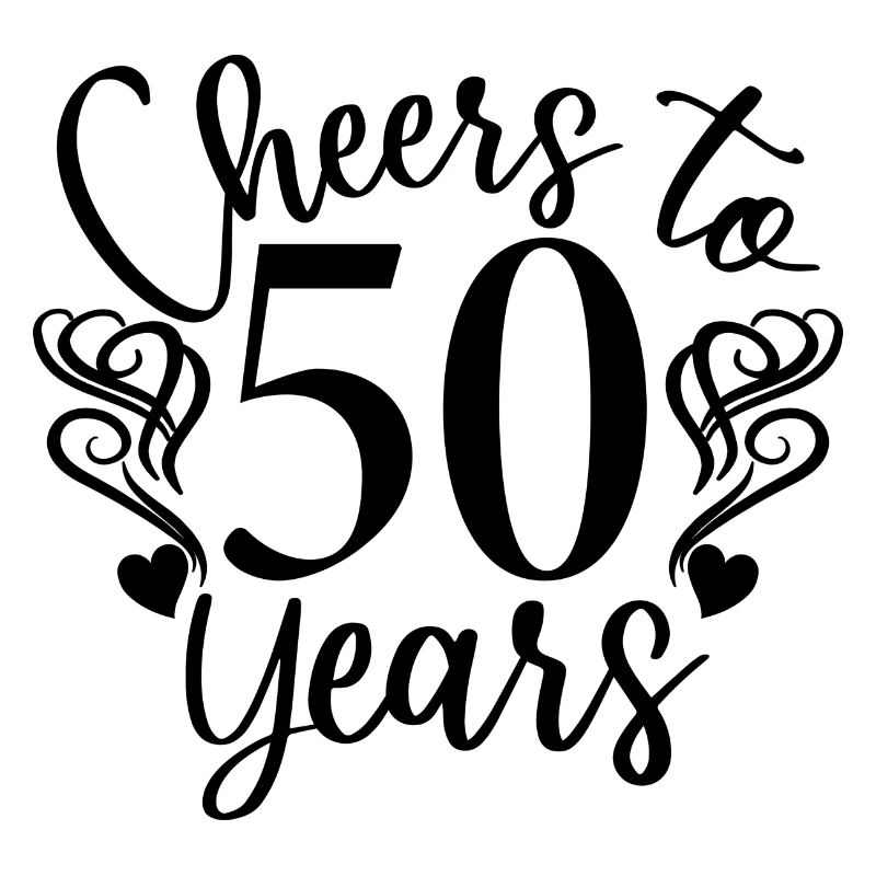 Cheers To 50 Years - Geburtstags- oder Jubiläumsgeschenk