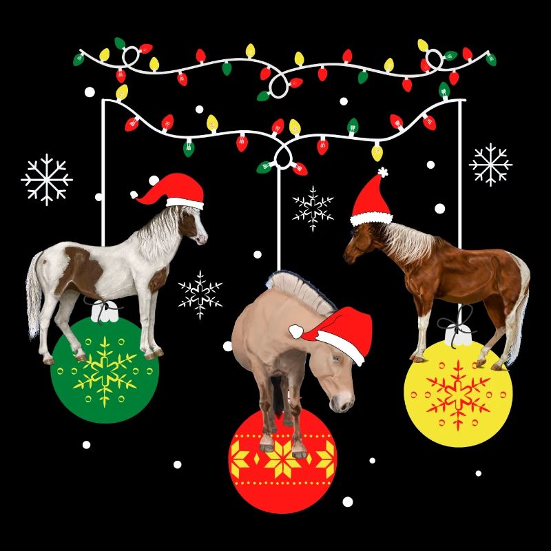 cheval à Noël. Cadeau de Noël