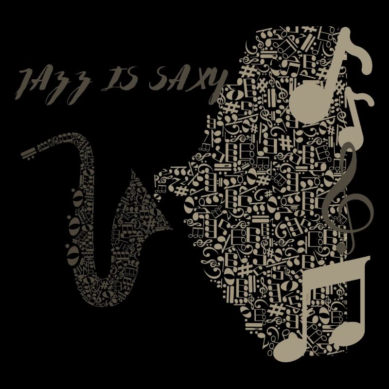 Conception de saxophone musical en notes