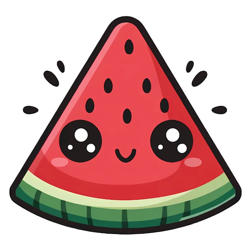 Tranche de pastèque kawaii