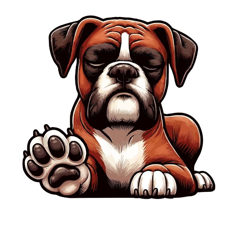 Sprich mit der Pfote Boxer Boxerhalter Boxerhund 