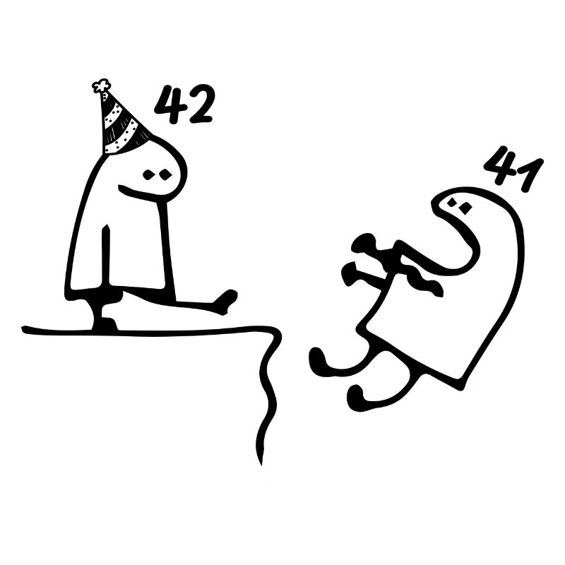 42 ans : Adieu âge 41 ans, Joyeux 42e anniversaire