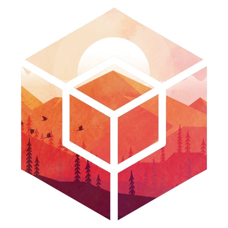 Coucher de soleil dans le cube