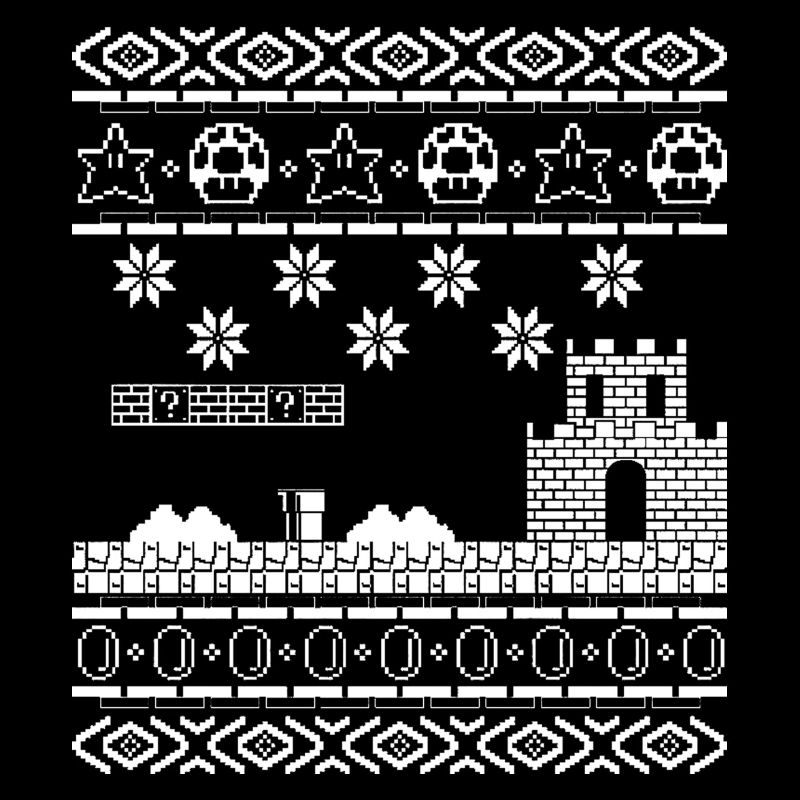 Laid de Noël Pull Oldskool poison joueurs de jeu