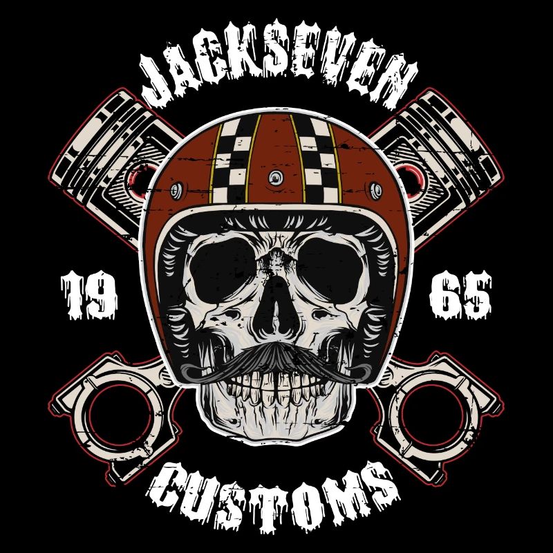 Skull Motorcycle Bobber Biker Course Vélo De Course