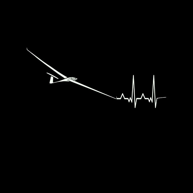 Glider flying glider pilot heartbeat glider