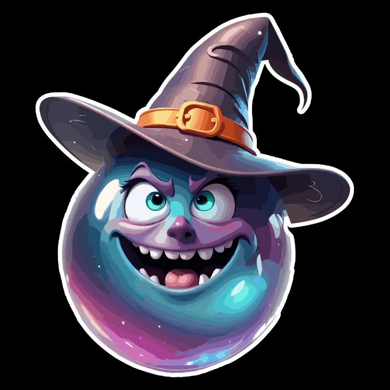 Magic Ball / Witch Hat / Face / Funny