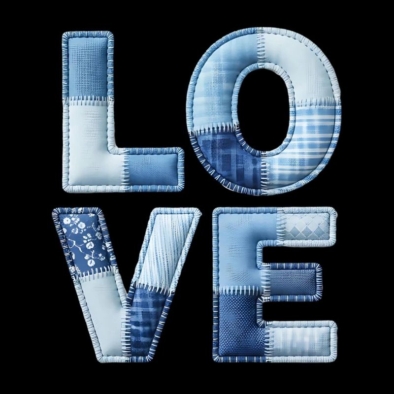 Love Moderne Patchwork Kunst