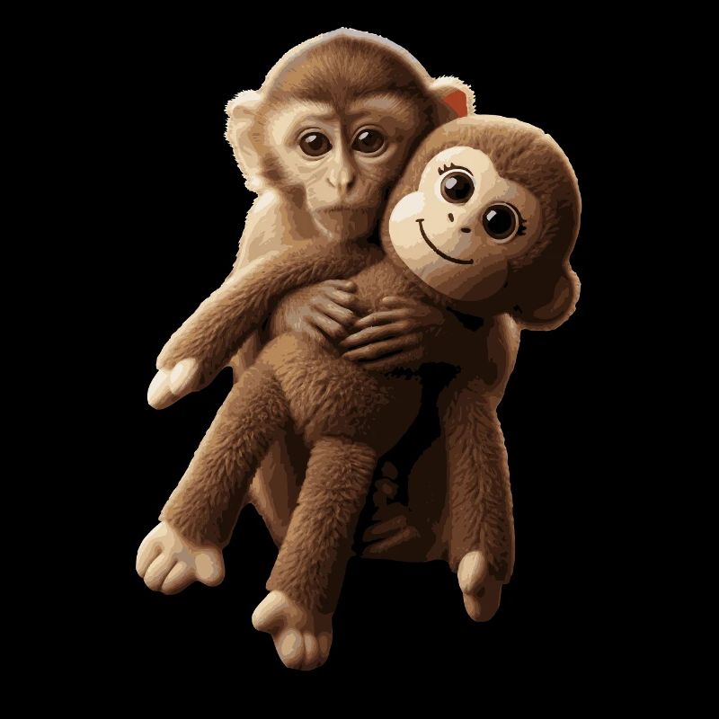 Punch & Stuffed Animal Monkey Viral Meme Soft Toy