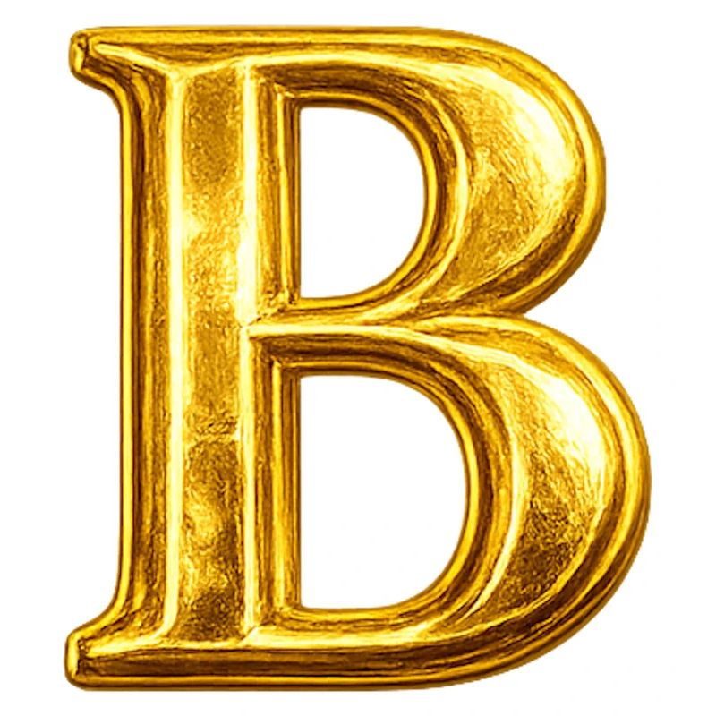 Monogramme « B » doré