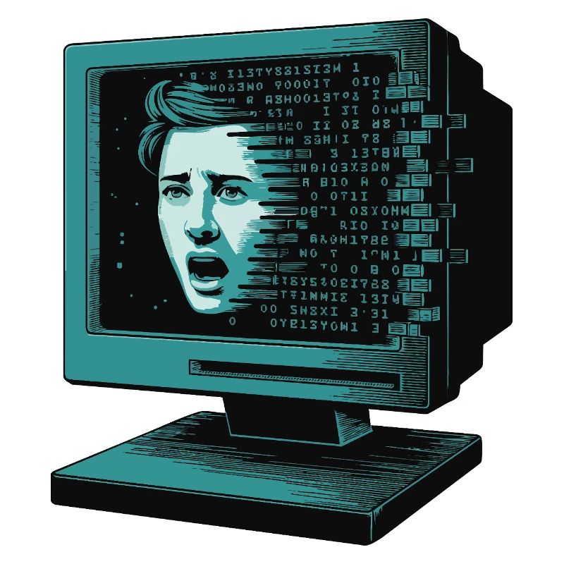 Retro Computer Terror Retroglitch AI