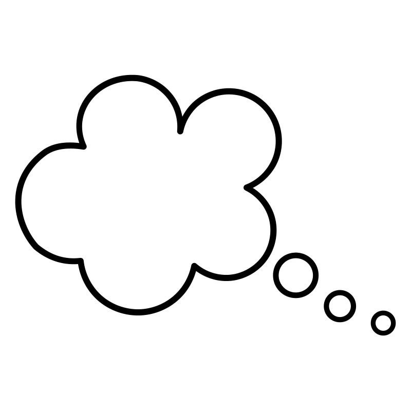 Thinking Bubble Speech Bubble Thinking Motif Clipart Template