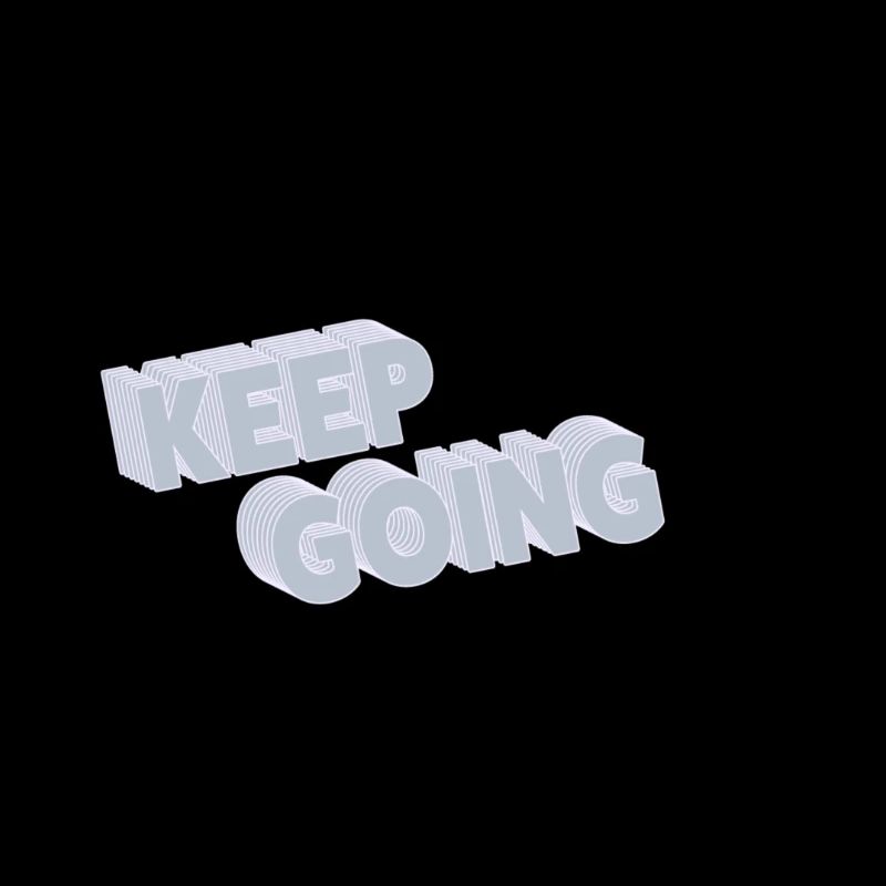 Spruch Motivation keep going Geschenk Illustration