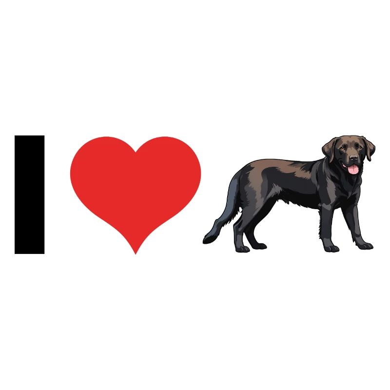 J’aime le Labrador - Conception de chien de compagnie