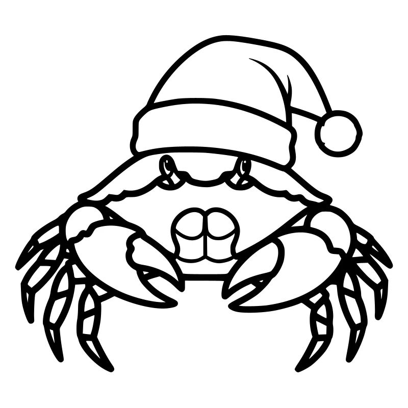 Weihnachtskrabbe Cartoon Illustration