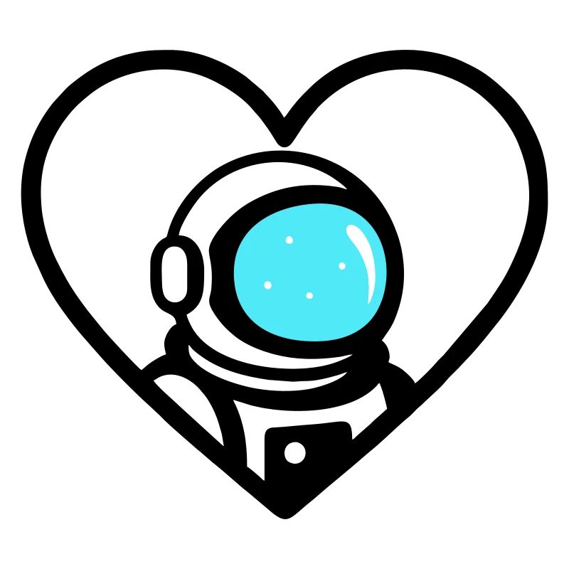 Astronaut Heart Space Cosmo Helm