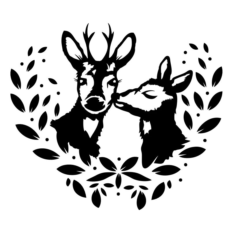 a deer and a roebuck