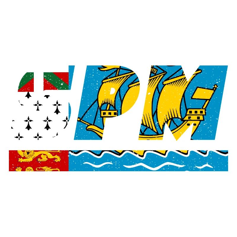 Drapeau SPM drapeau Île Saint Pierre et Miquelon