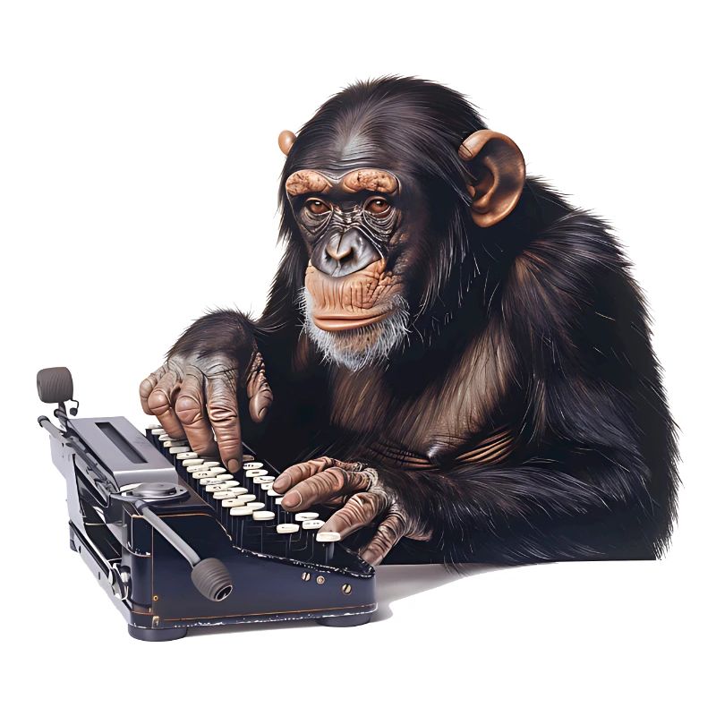 The Infinite Monkey Theorem, a thought adventure