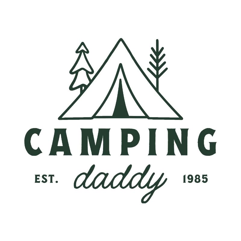 Camping daddy dad camper father forest lover green