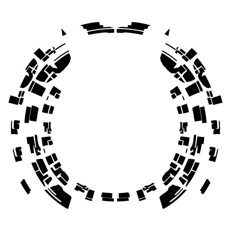 Circle border pattern round frame