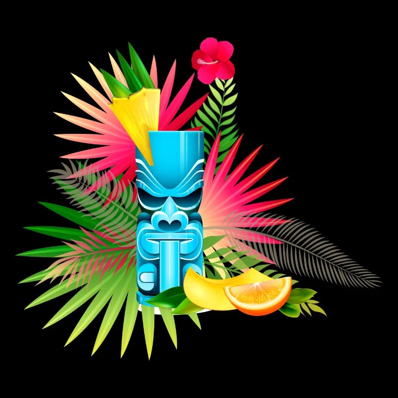 orange Blumentotem