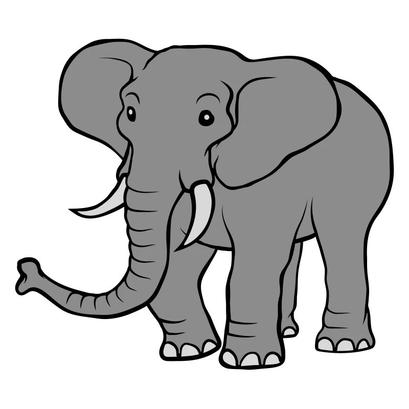 Großer grauer Elefant