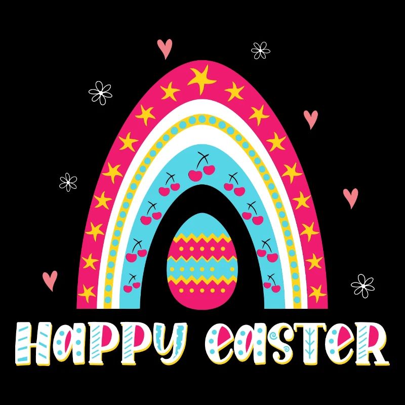 Happy Easter Easter Egg Rainbow