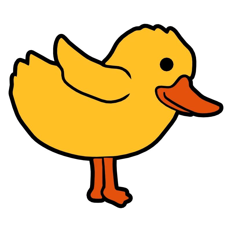 Dessin animé canard mignon poussin