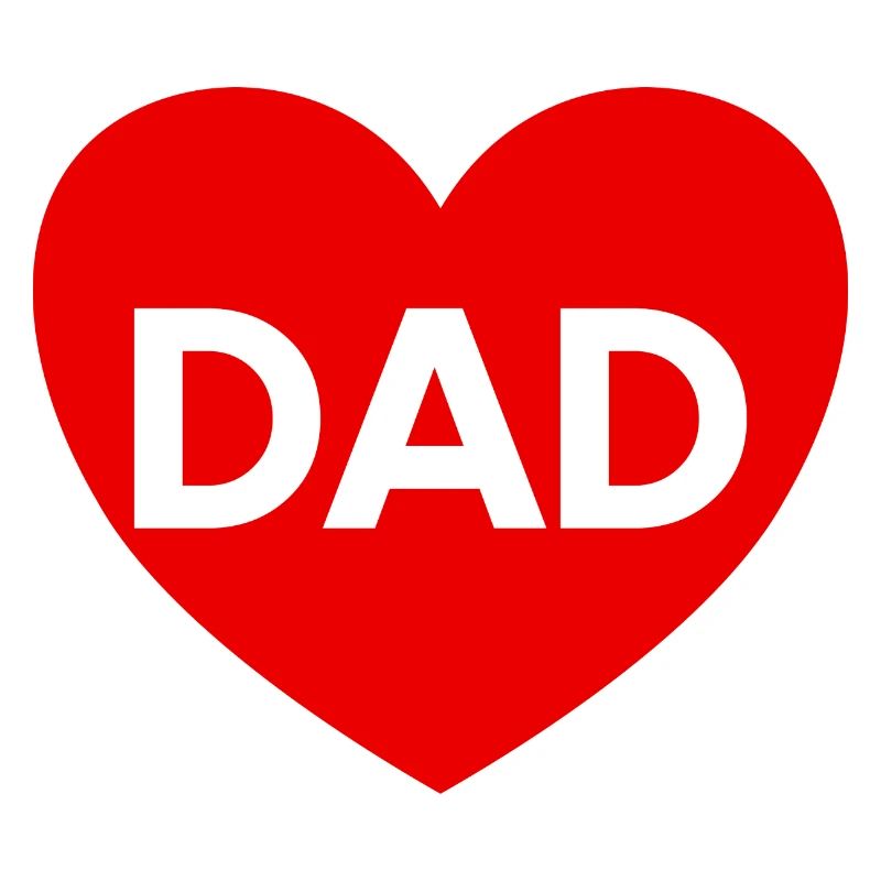 Red heart transparent daddy
