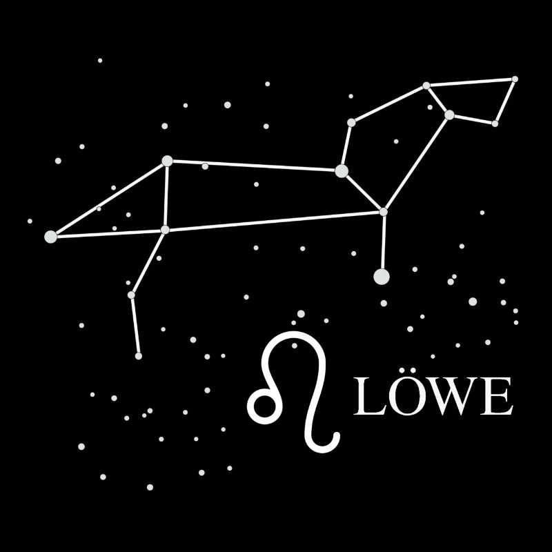 Tierzeichen Löwe mit Sternbild