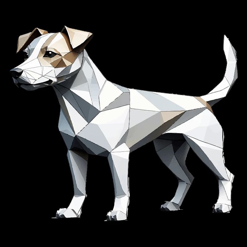 Jack Russell Terrier - Low Poly Pet Dog Design