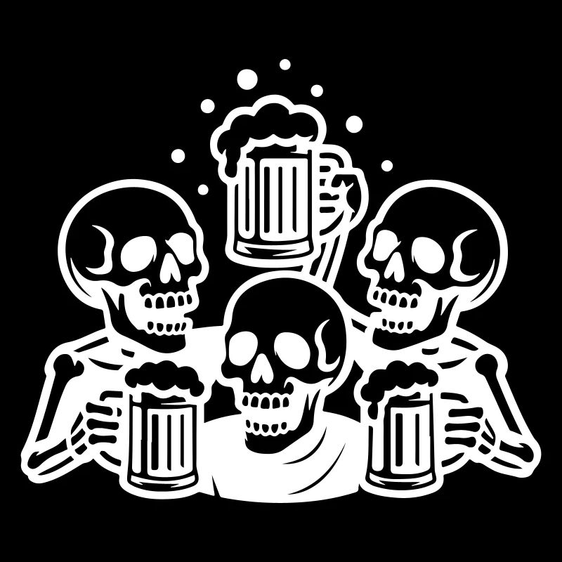 Skeleton Beer Team Funny