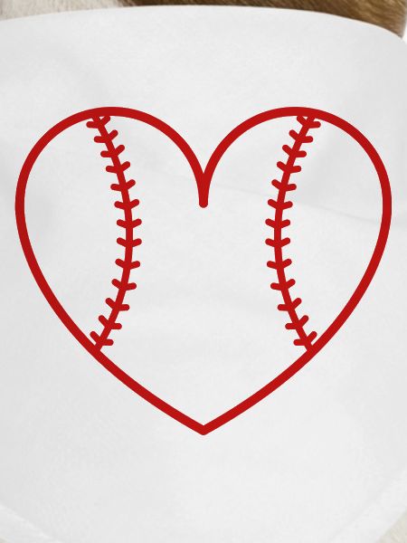 Baseball softball heart