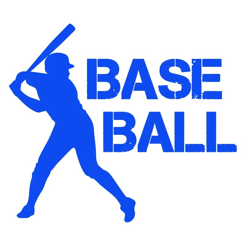 Silhouette de baseball en bleu éclat