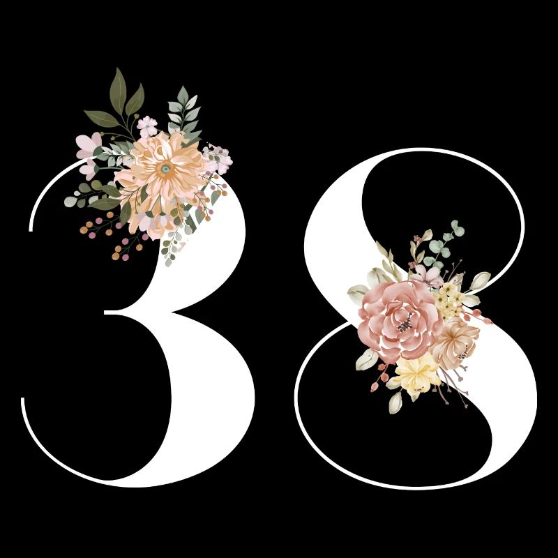 38e anniversaire fleuris (Cadeau de 38 ans)