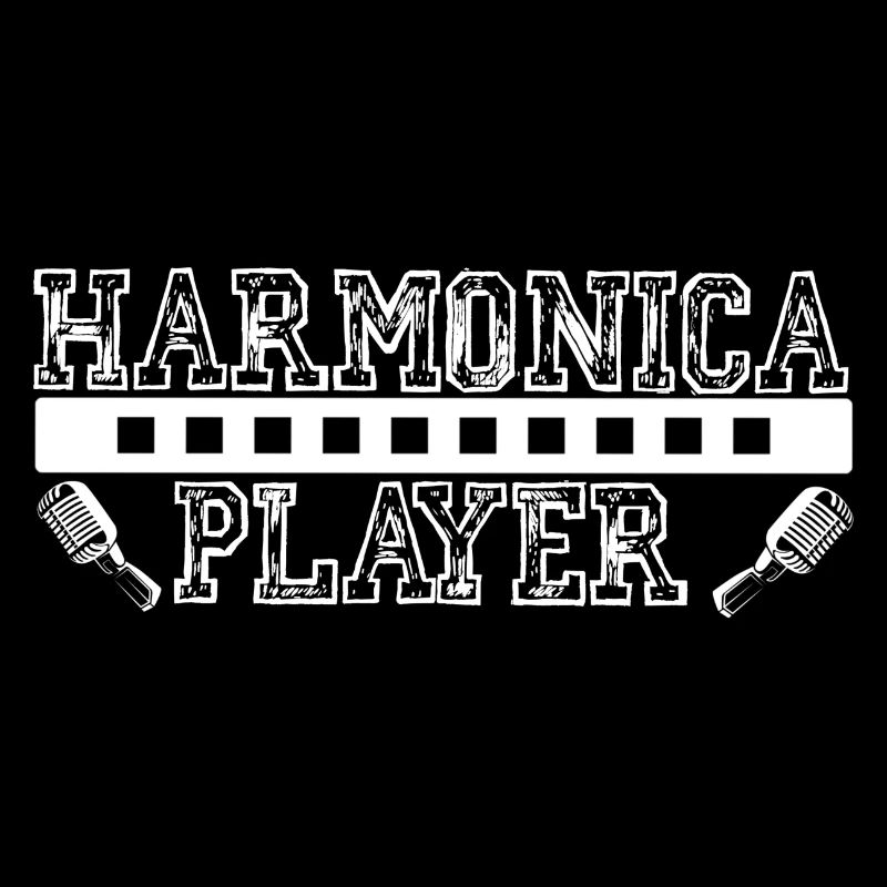 Harmonica player blanc pour harmoniciste
