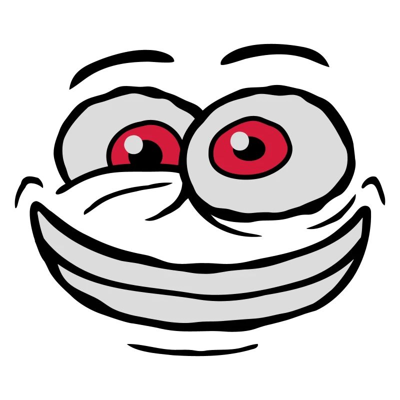 Verrücktes Comic Gesicht Design