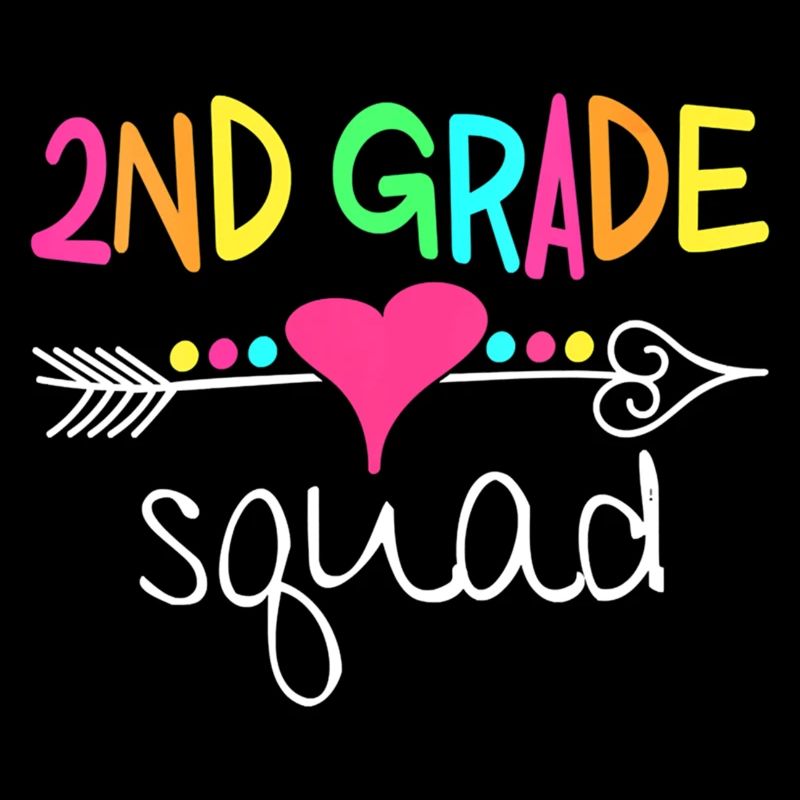 2Nd Grade Squad Second Teacher Student Team Back T
