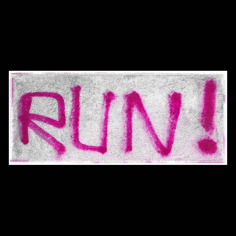 Graffiti PINK text RUN