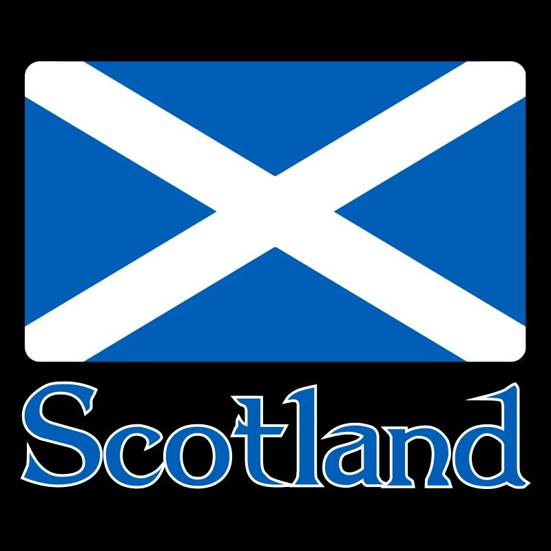 Schottland Flagge mit Text