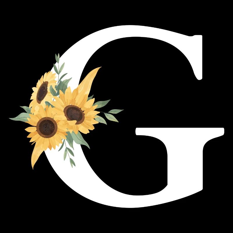 Buchstabe g Blumen-Sonnenblume