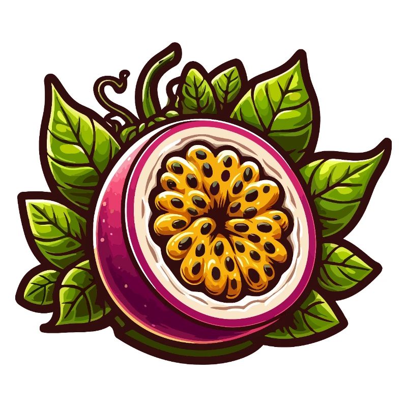 Illustration de Fruit de Passiflore Exotique
