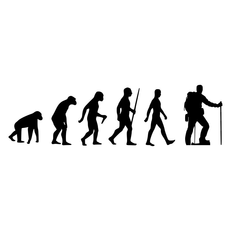 Evolution hiking mountaineering climbing mountaineering