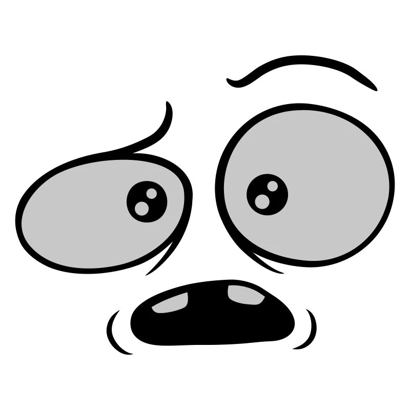 Skeptical confused comic face