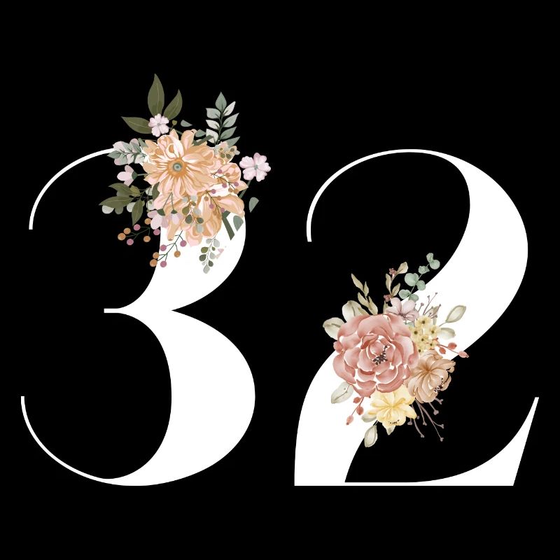 32e anniversaire fleuris (Cadeau de 32 ans)