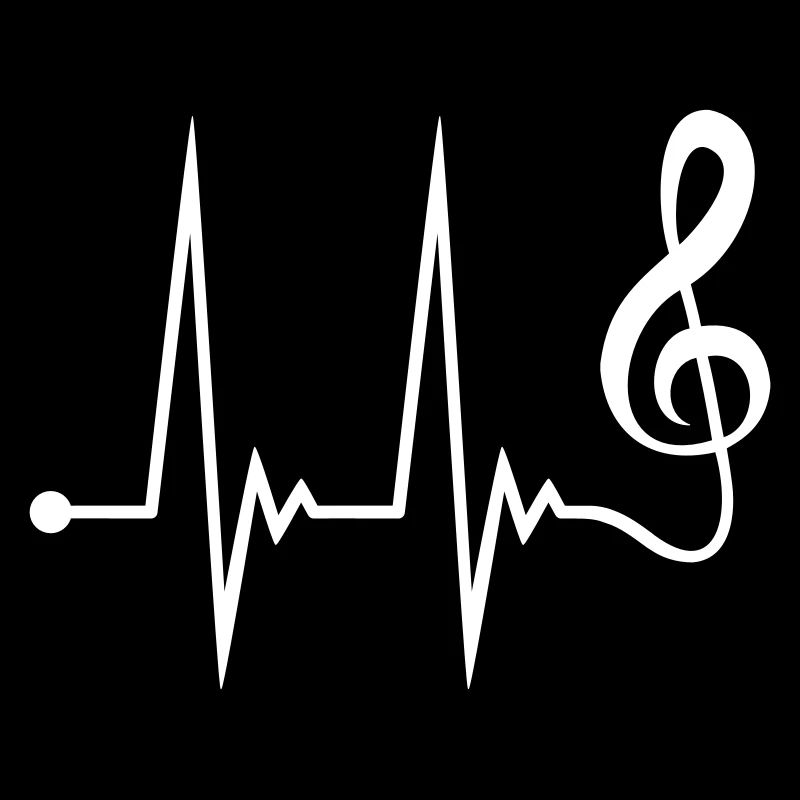 Music clef pulse frequency note heartbeat