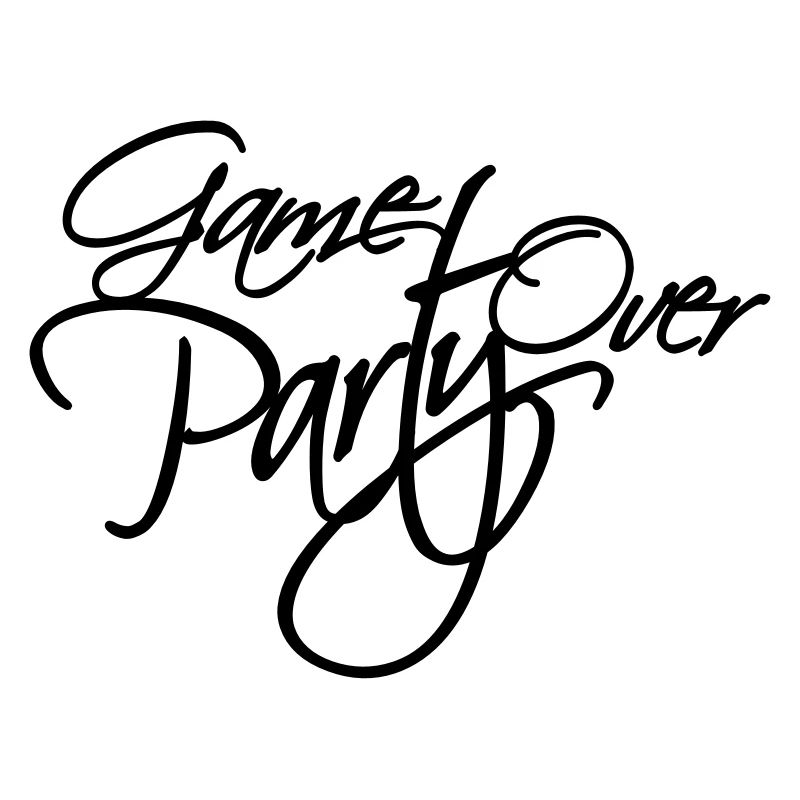 Game Over Party Text logo