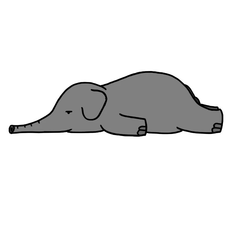 Éléphant endormi
