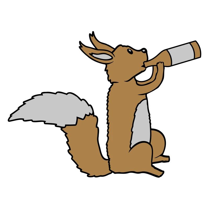 Bier trinkendes Eichhörnchen